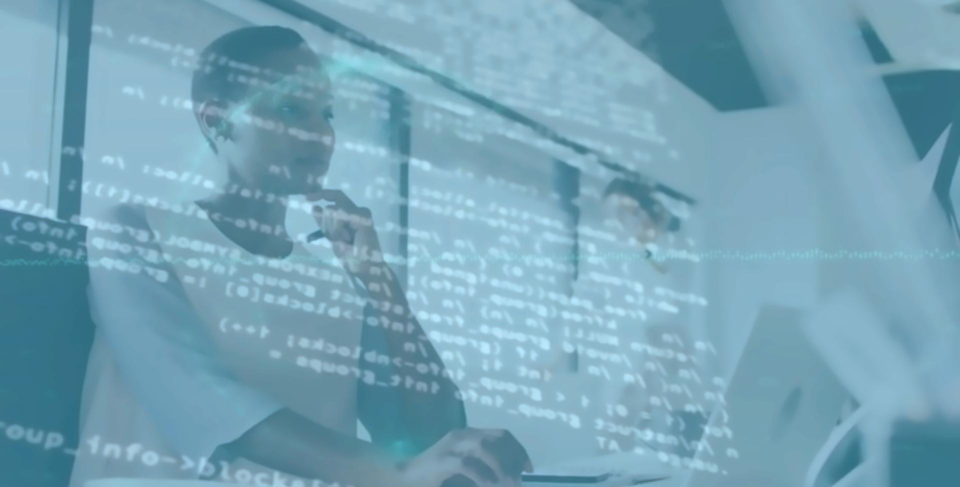 Students collaborating on game development project in modern learning environment